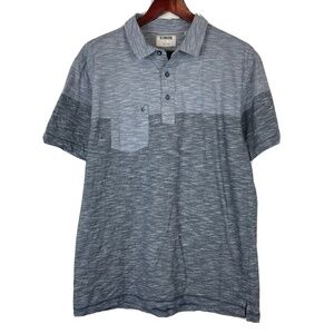 LinkSoul polo Men's Large Tempus Fugit Blue Heathered Short Sleeve Golf shirt